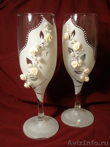 Свадебные бокалы и шампанское ручной работы - Изображение #2, Объявление #156041